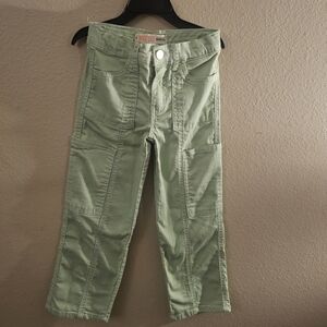 Trendy Kids' Mint Green Wide Leg Utility Jeans